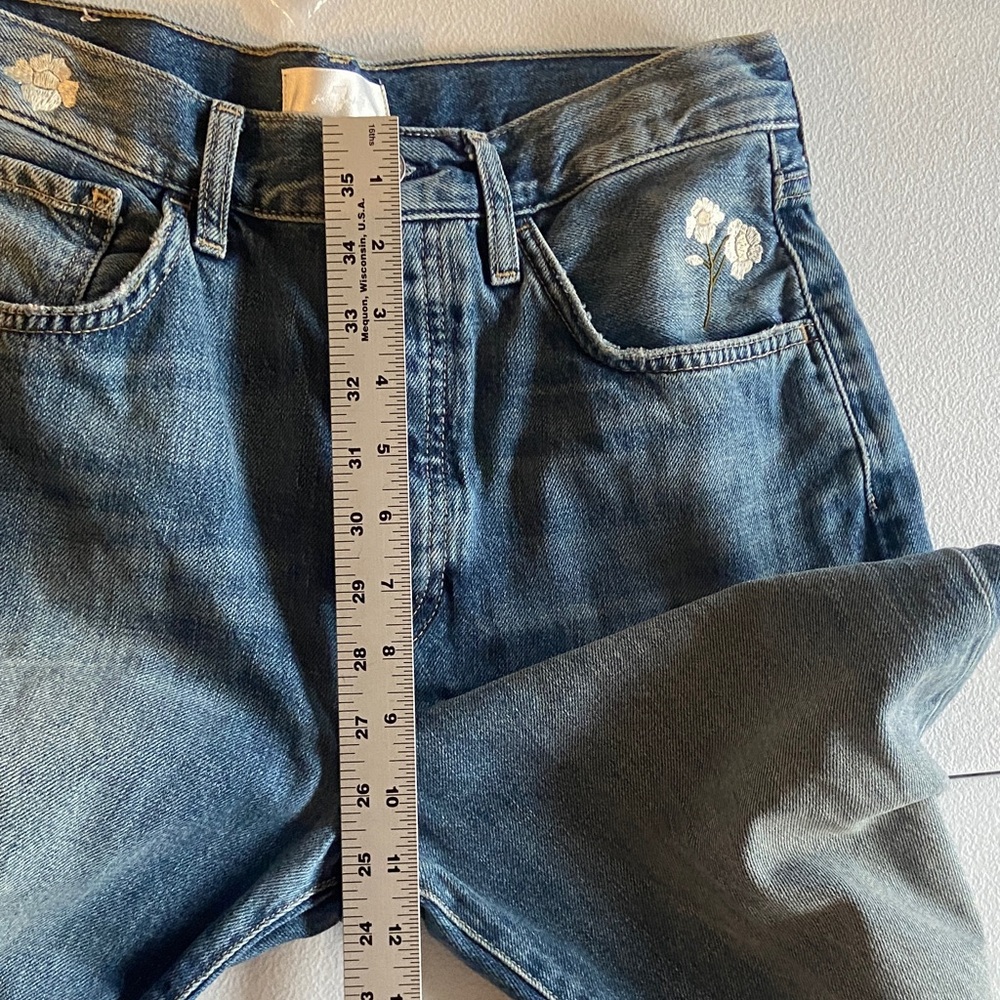 7 For All Mankind Classic Medium Blue Straight Leg Jeans - Picture 4 of 4